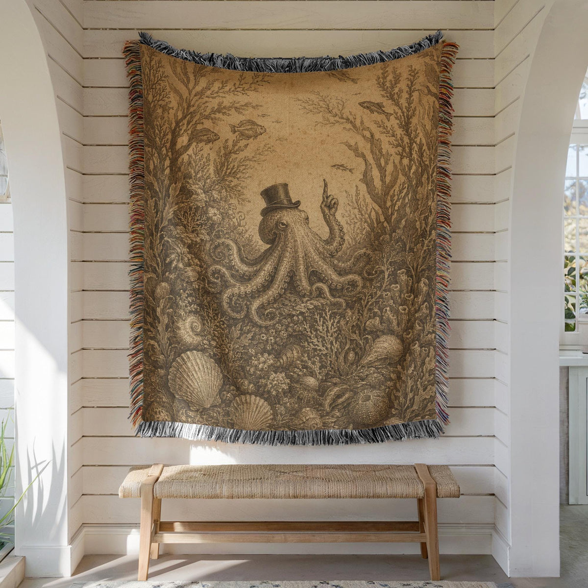 Octopus Woven Blanket