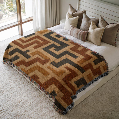 Kuba Cloth Woven Blanket
