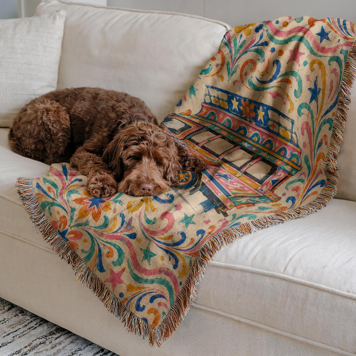 Jeepney Woven Blanket