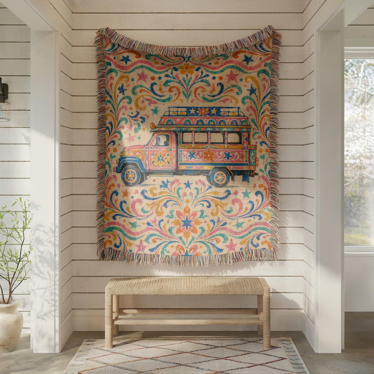 Jeepney Woven Blanket