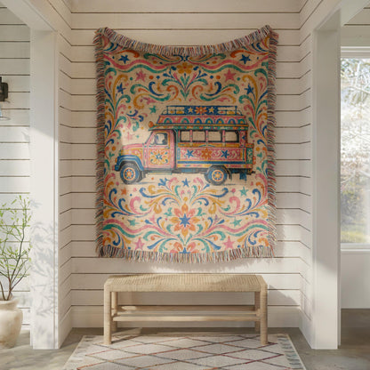 Jeepney Woven Blanket