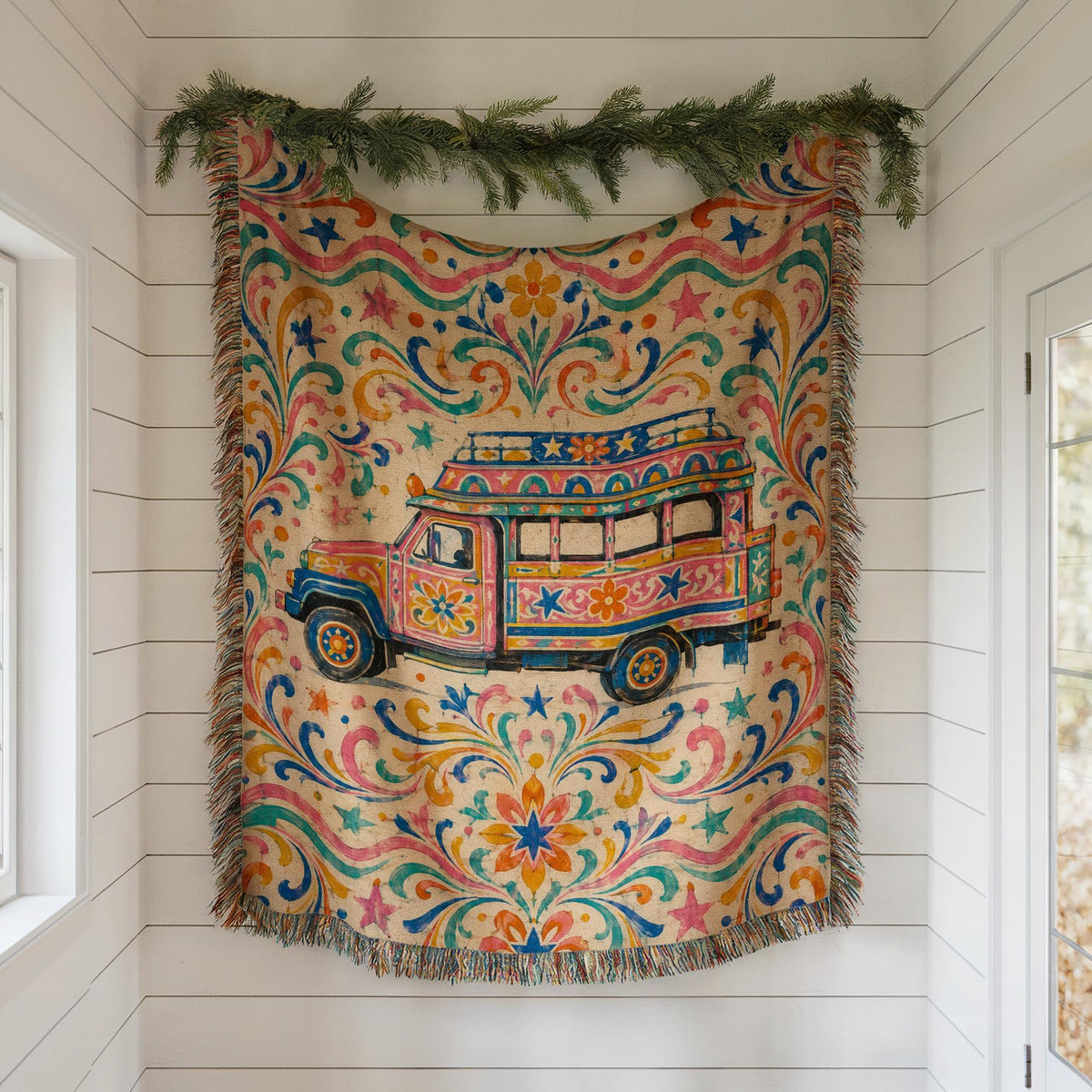 Jeepney Woven Blanket