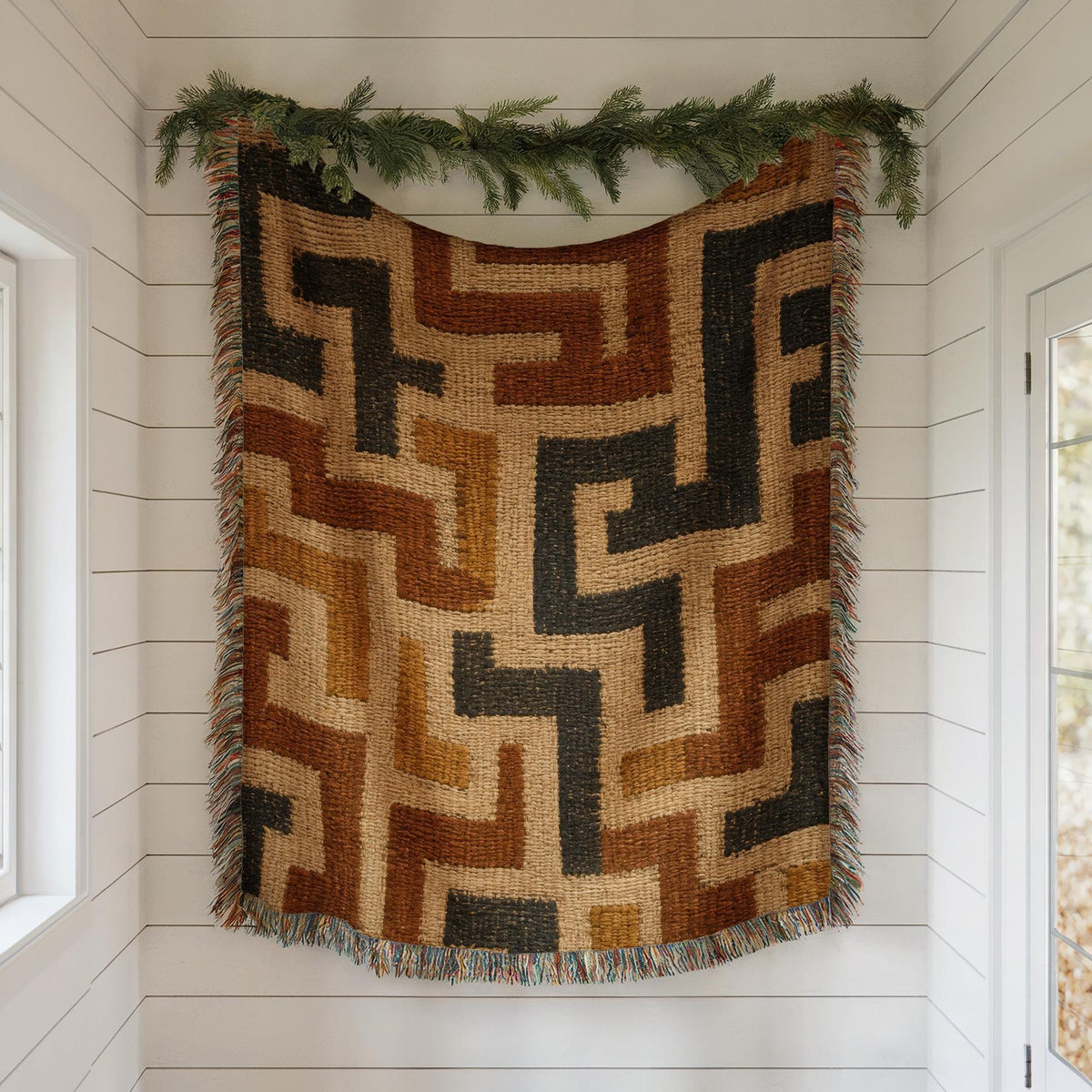 Kuba Cloth Woven Blanket