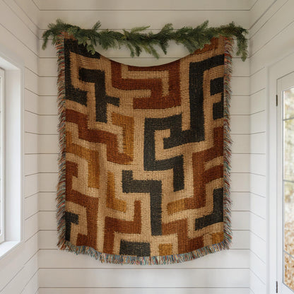 Kuba Cloth Woven Blanket