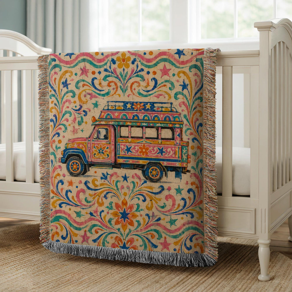 Jeepney Woven Blanket