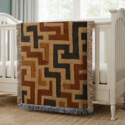 Kuba Cloth Woven Blanket