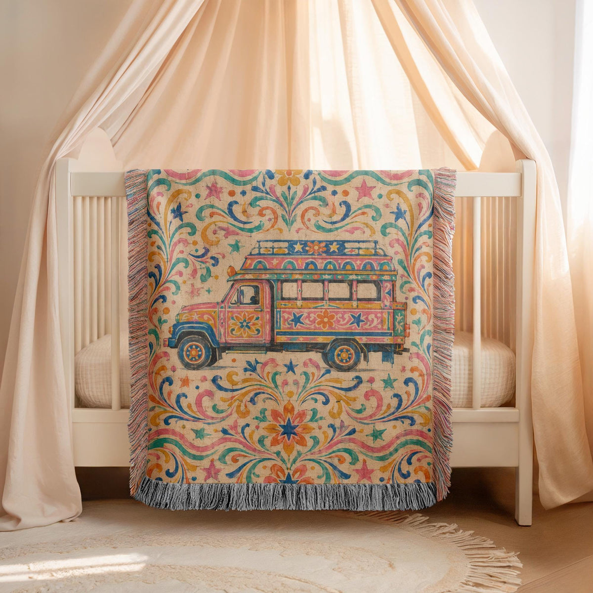 Jeepney Woven Blanket