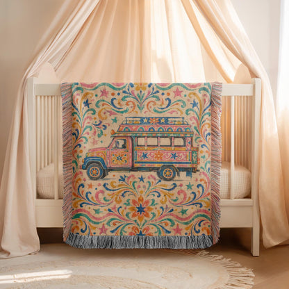Jeepney Woven Blanket