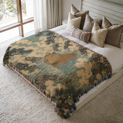 Capybara Woven Blanket
