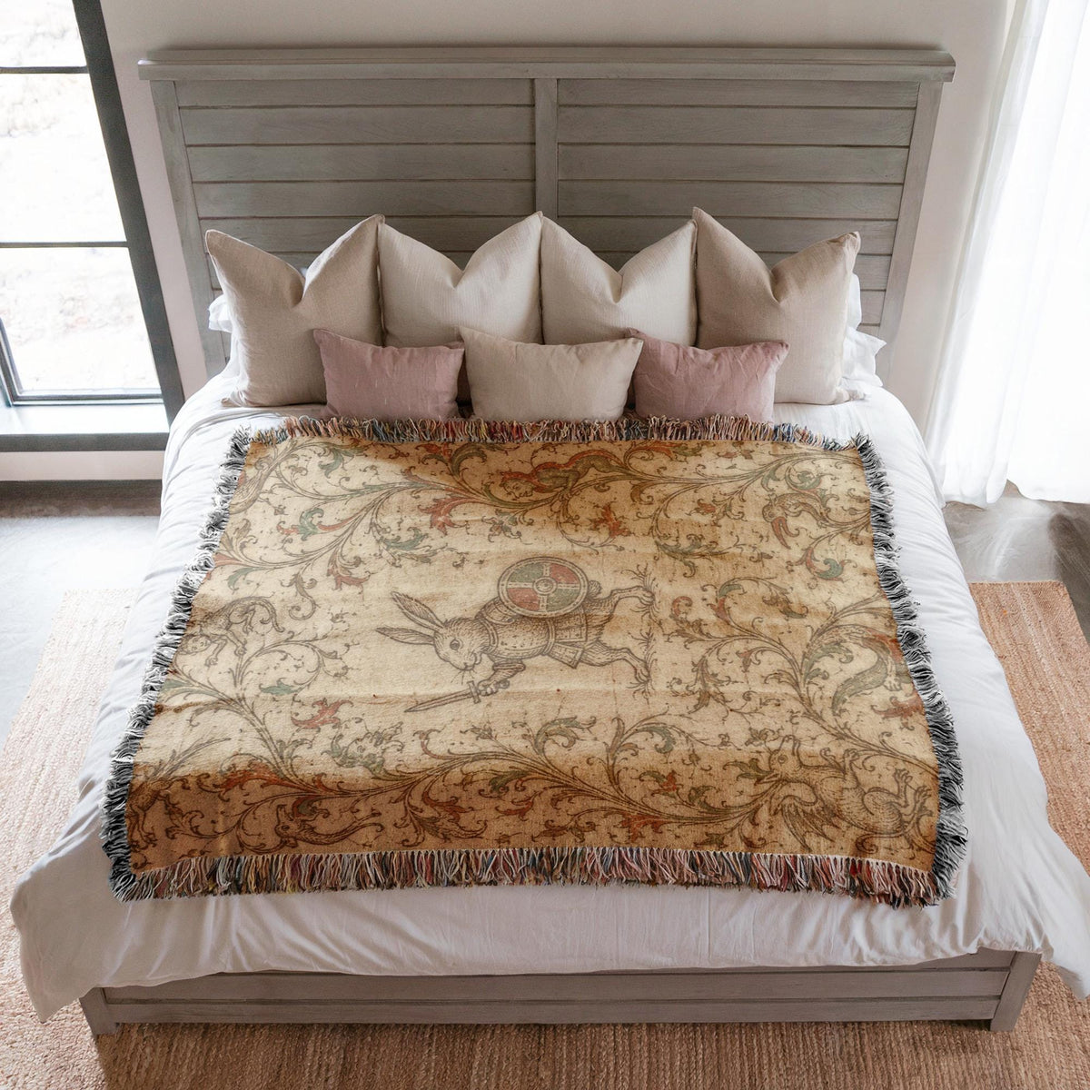 Knight Rabbit Woven Blanket