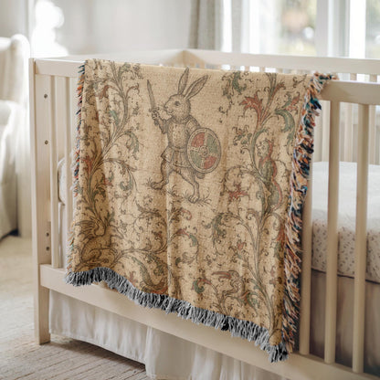 Knight Rabbit Woven Blanket