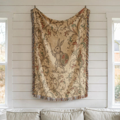 Knight Rabbit Woven Blanket