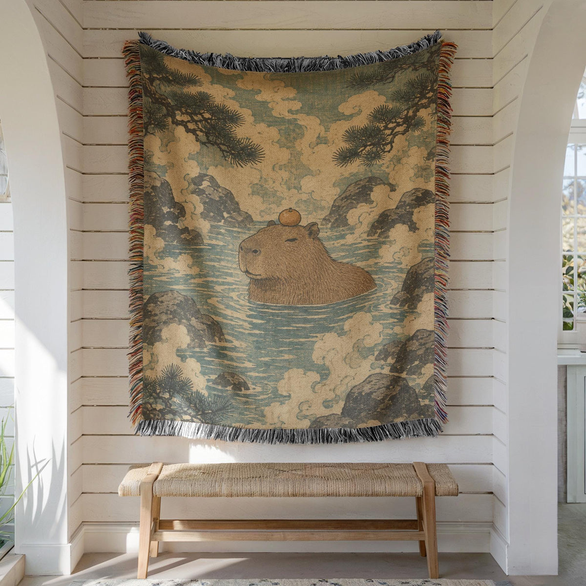 Capybara Woven Blanket