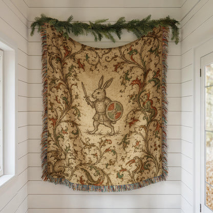 Knight Rabbit Woven Blanket