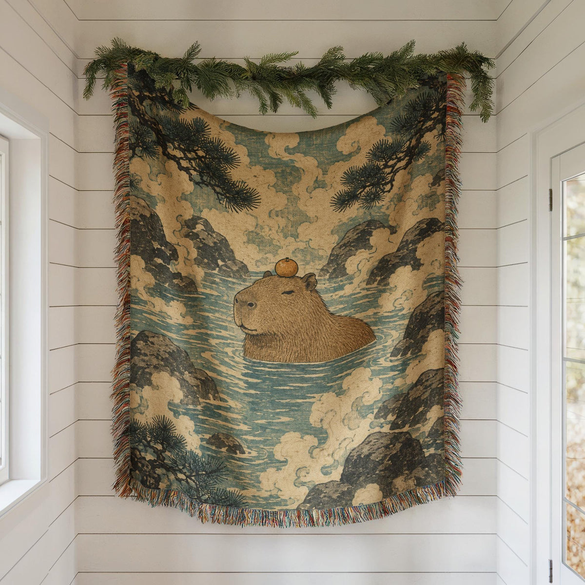 Capybara Woven Blanket