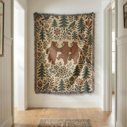 Bear Woven Blanket