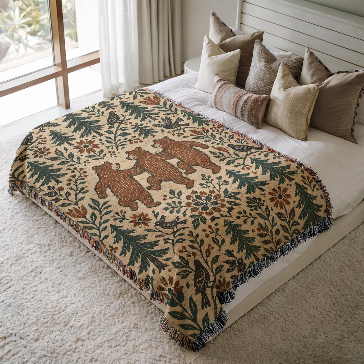Bear Woven Blanket