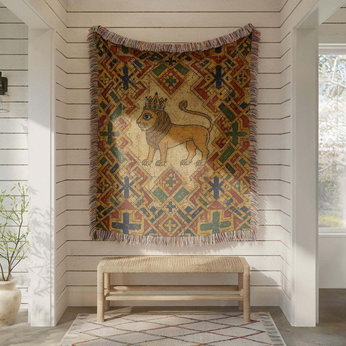 Lion Woven Blanket