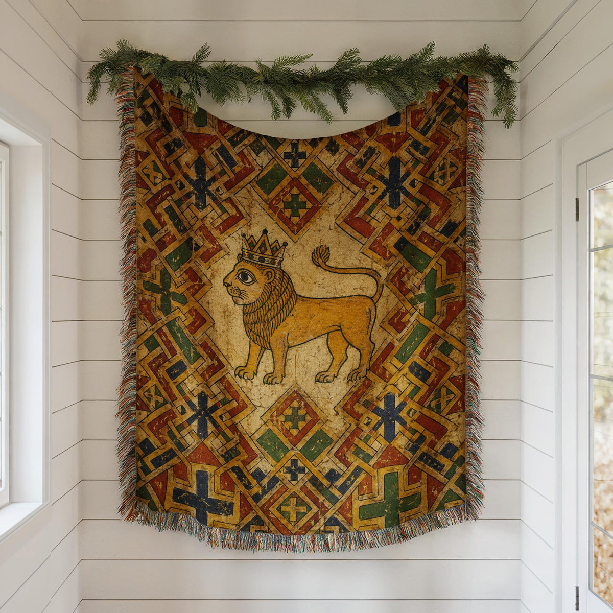 Lion Woven Blanket