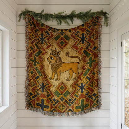 Lion Woven Blanket