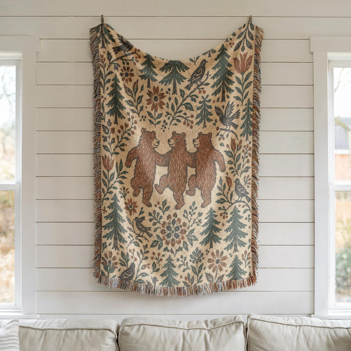 Bear Woven Blanket