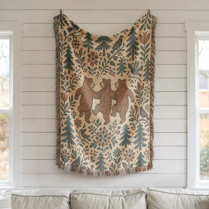 Bear Woven Blanket