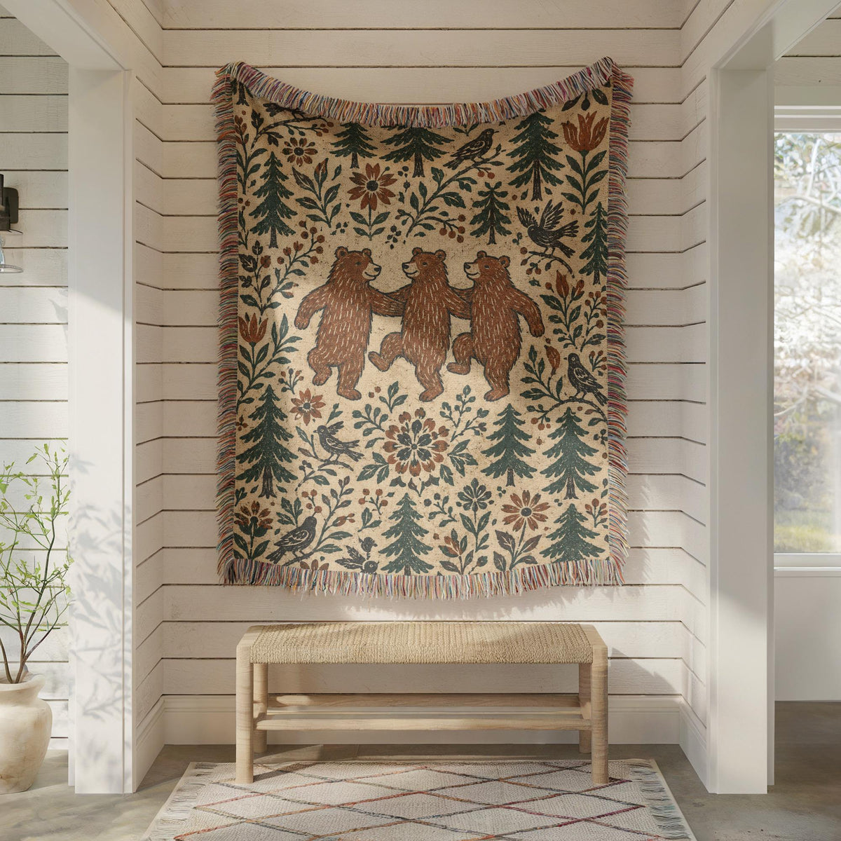 Bear Woven Blanket