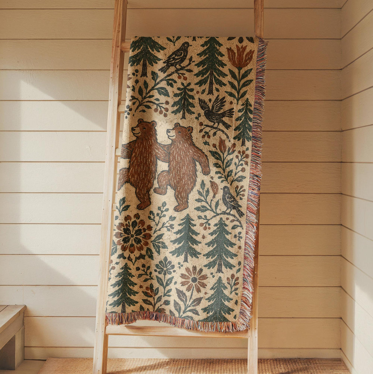 Bear Woven Blanket