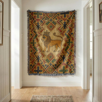 Lion Woven Blanket