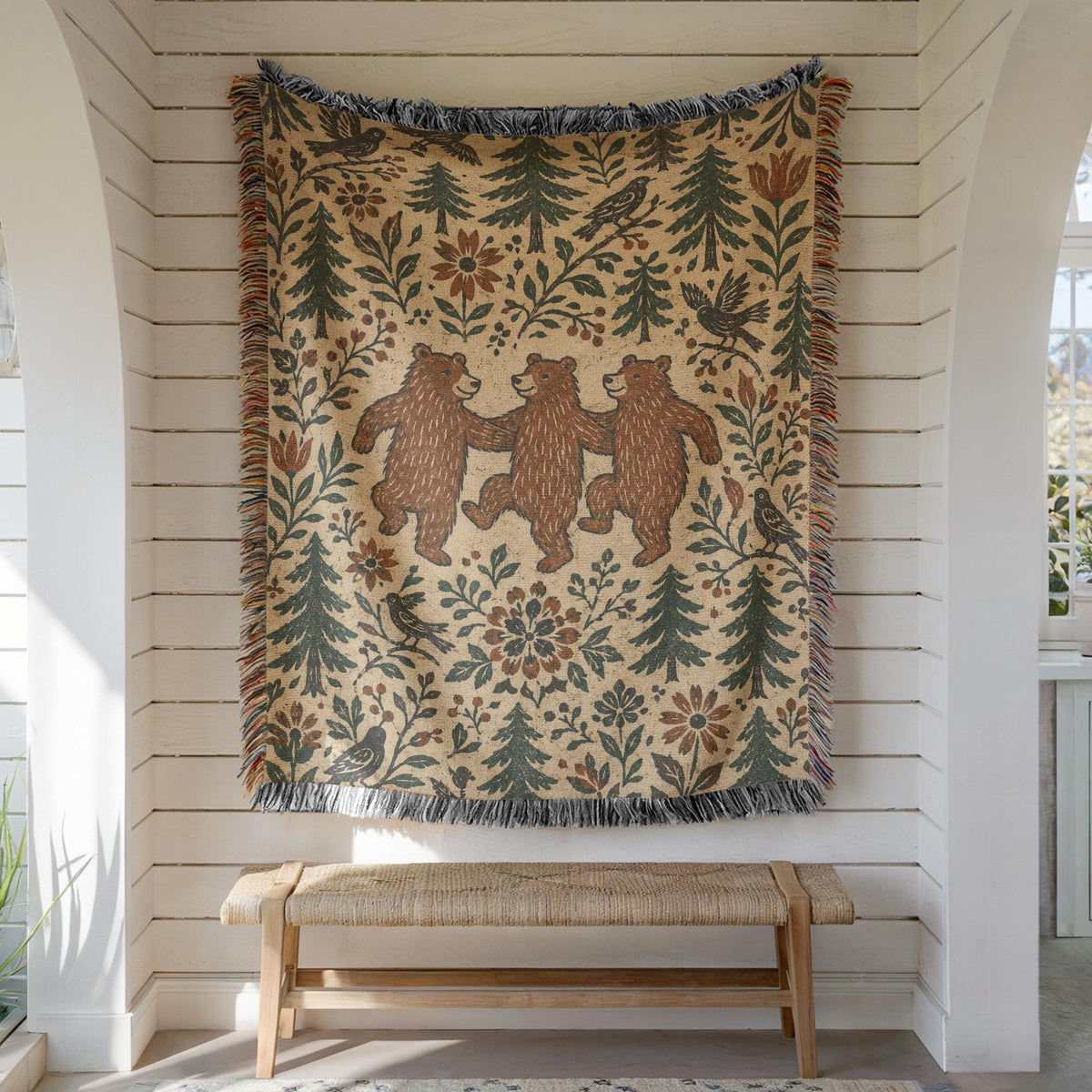 Bear Woven Blanket