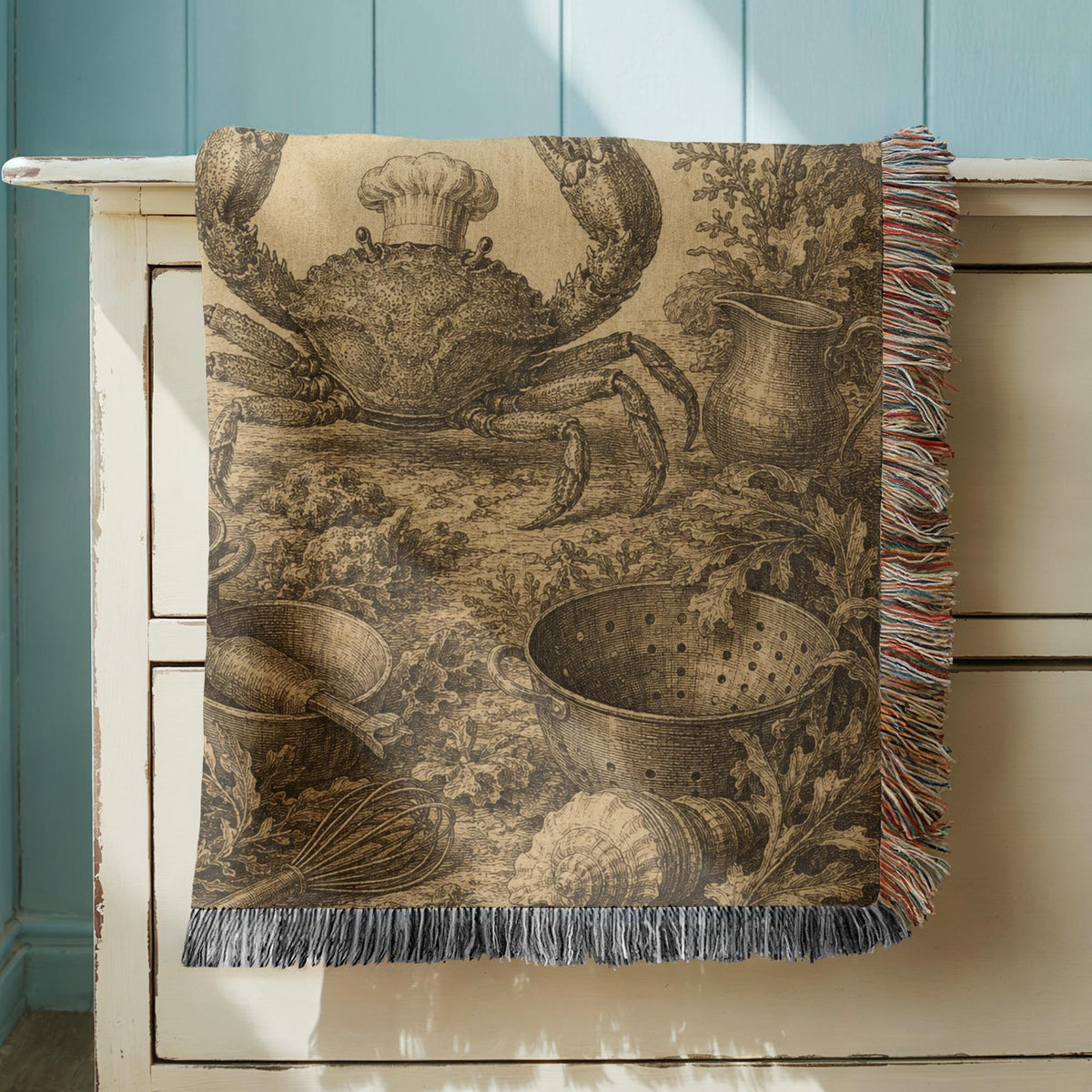Crab Woven Blanket