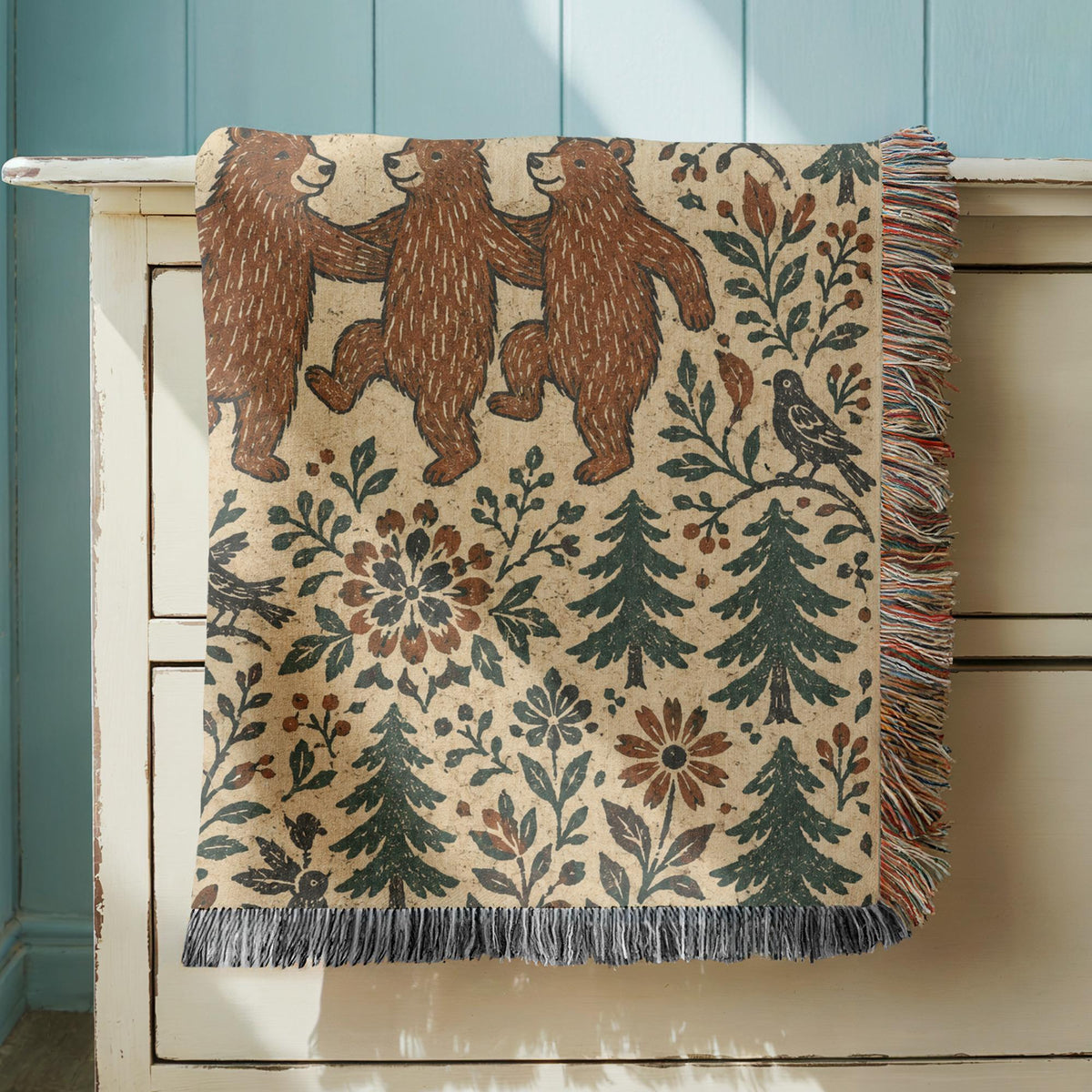 Bear Woven Blanket