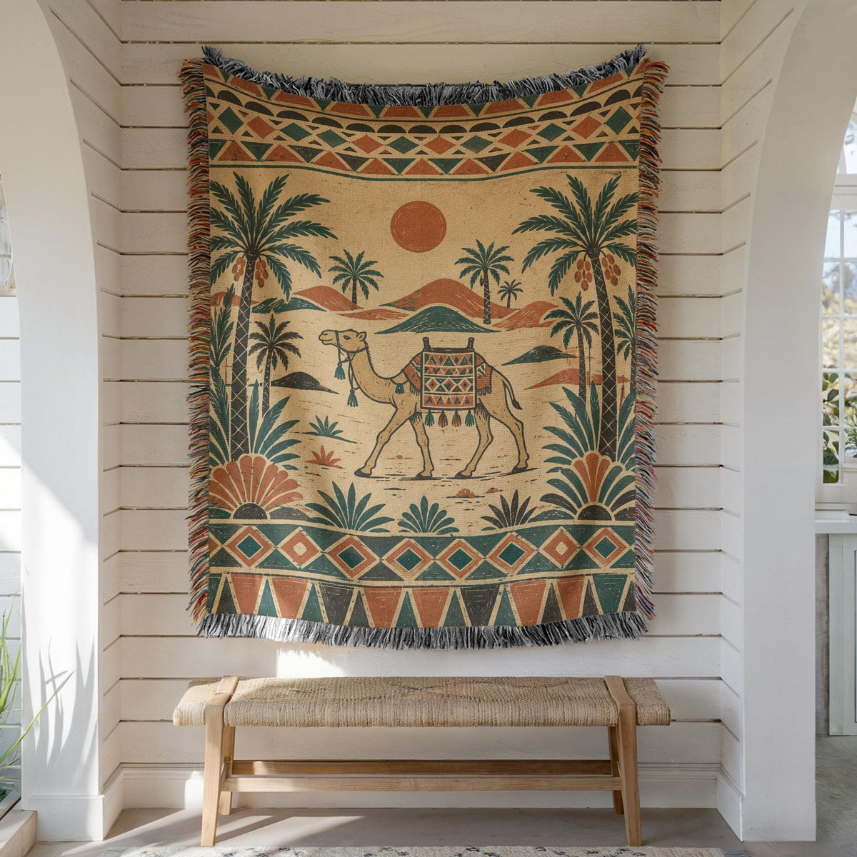Camel Woven Blanket