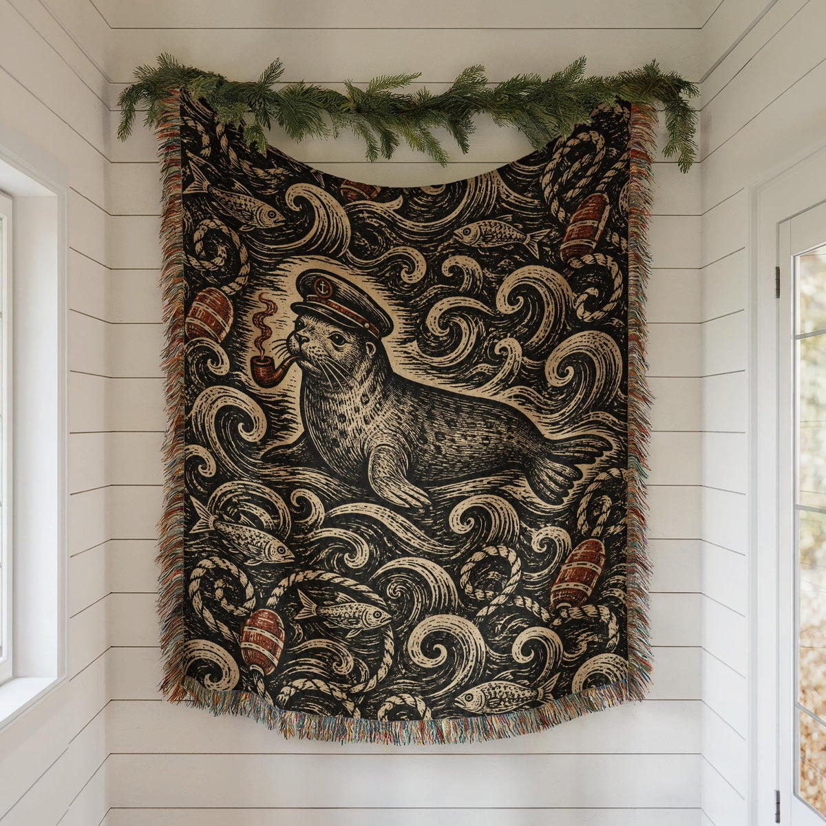 Seal Woven Blanket
