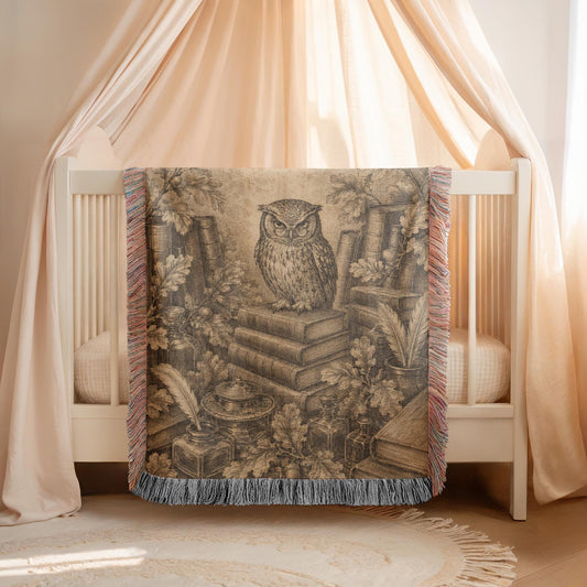Owl Woven Blanket