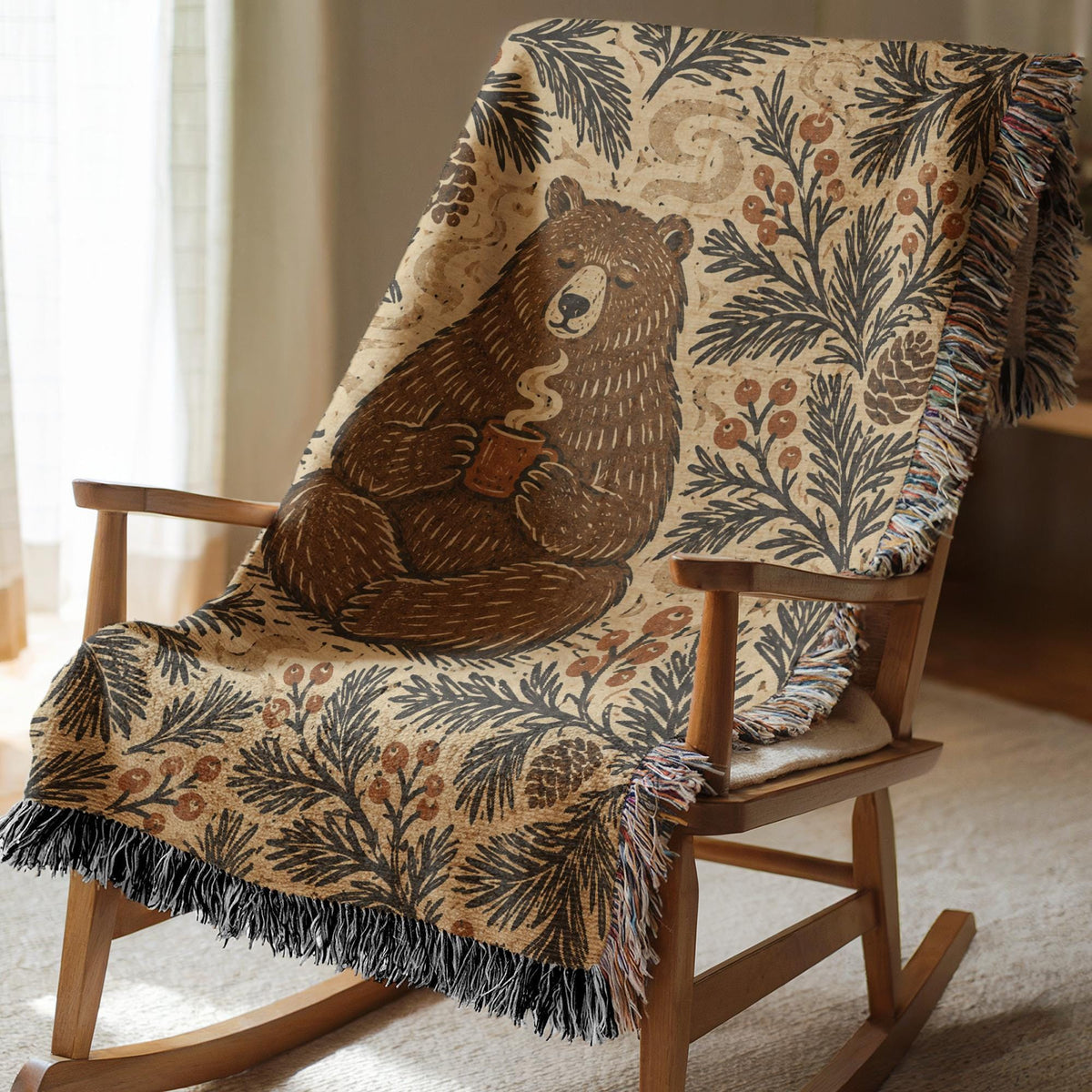 Bear Woven Blanket