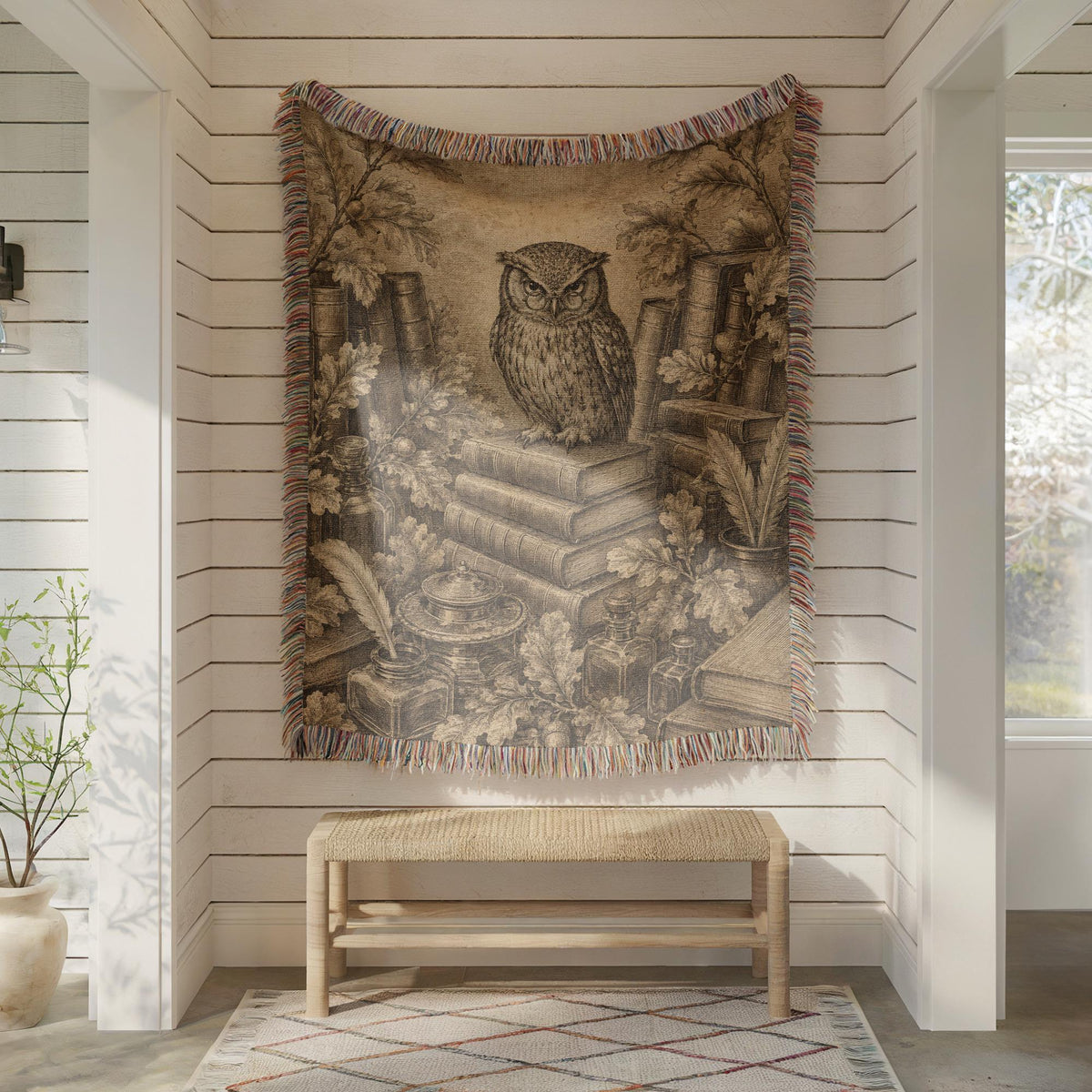 Owl Woven Blanket