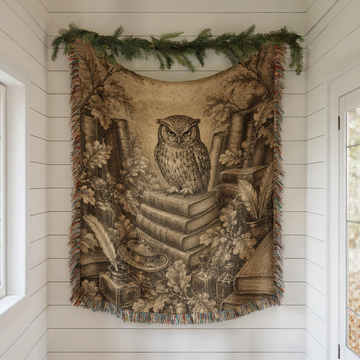 Owl Woven Blanket