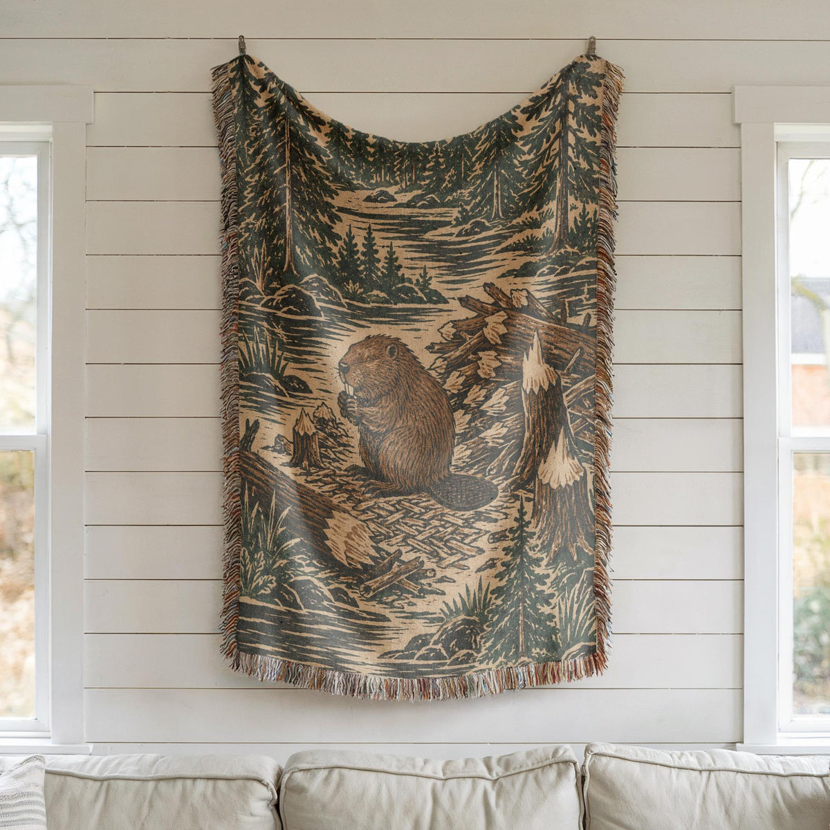 Beaver Woven Blanket