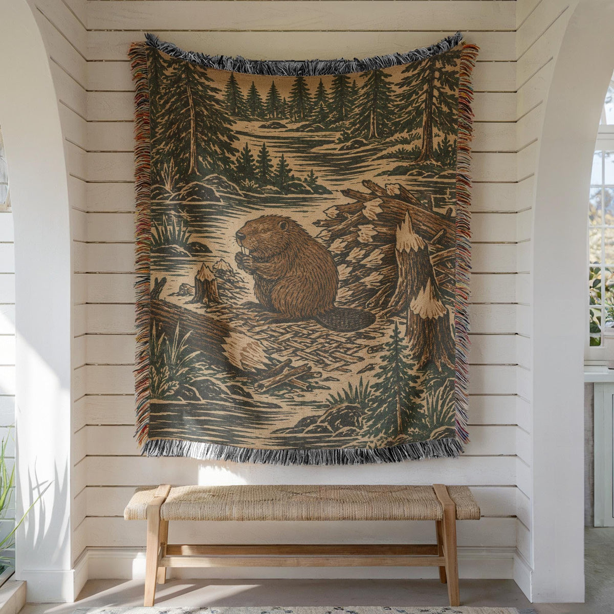 Beaver Woven Blanket