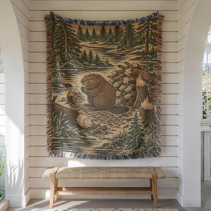 Beaver Woven Blanket
