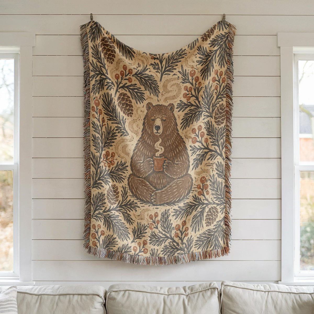 Bear Woven Blanket