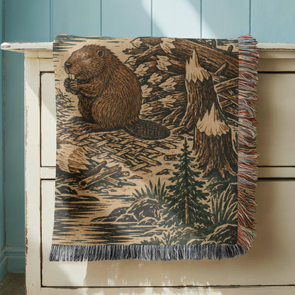 Beaver Woven Blanket