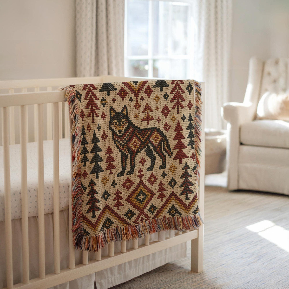 Wolf Woven Blanket