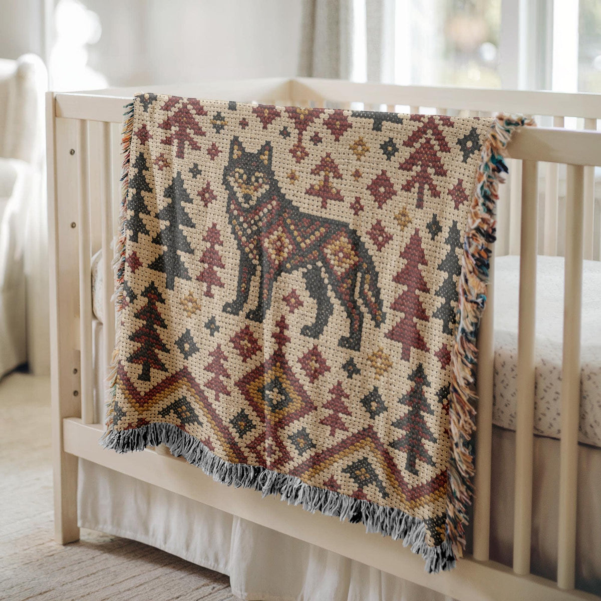 Wolf Woven Blanket