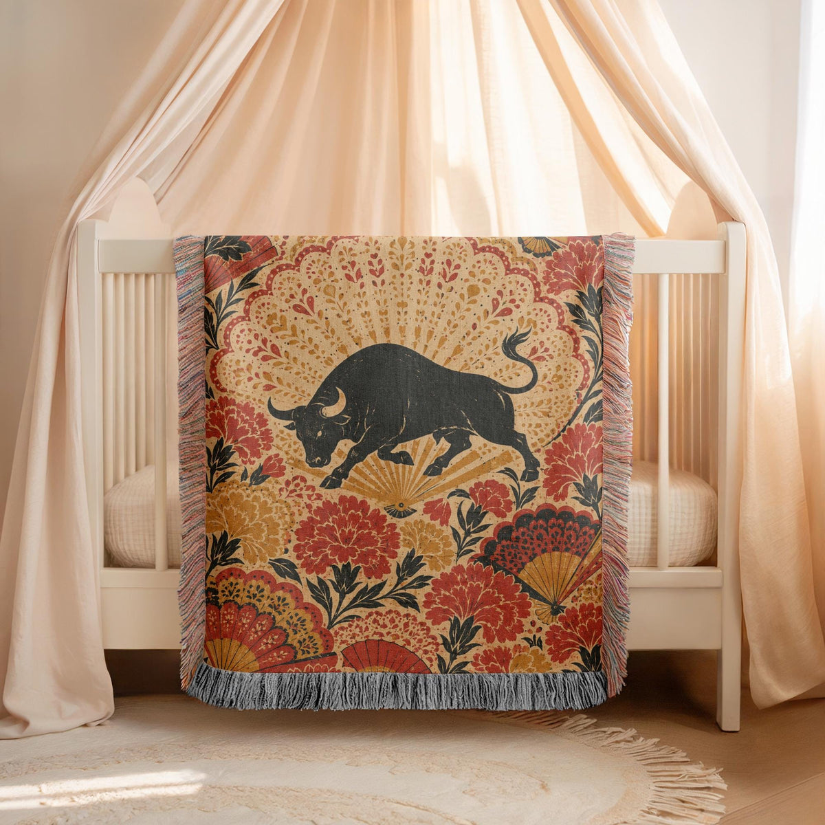 Spanish Bull Woven Blanket