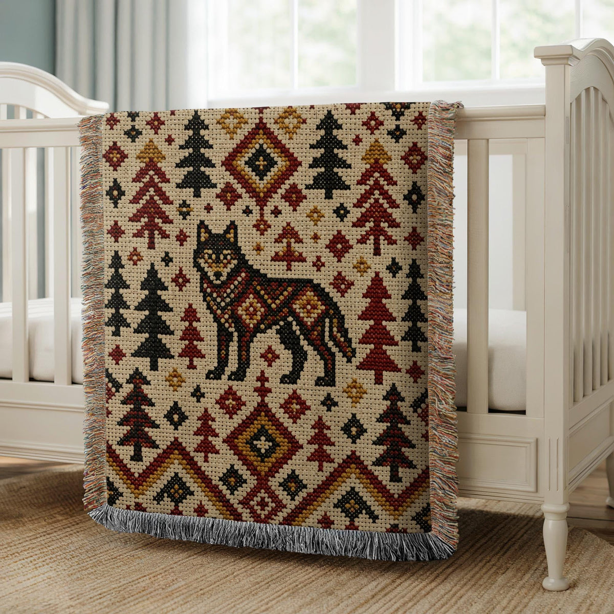 Wolf Woven Blanket