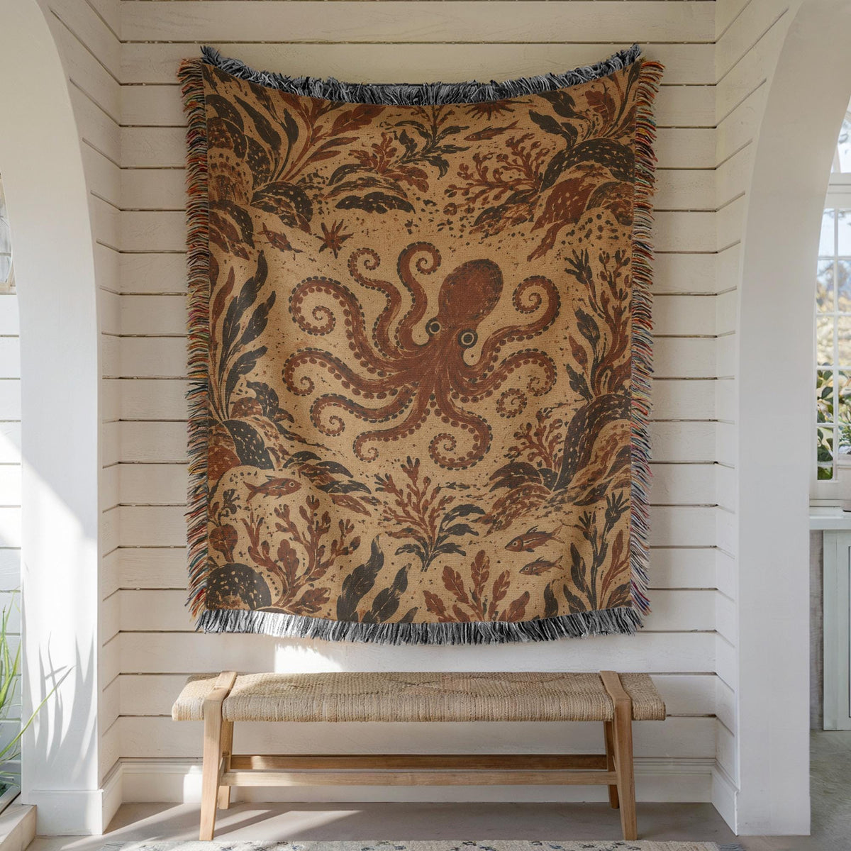 Octopus Woven Blanket