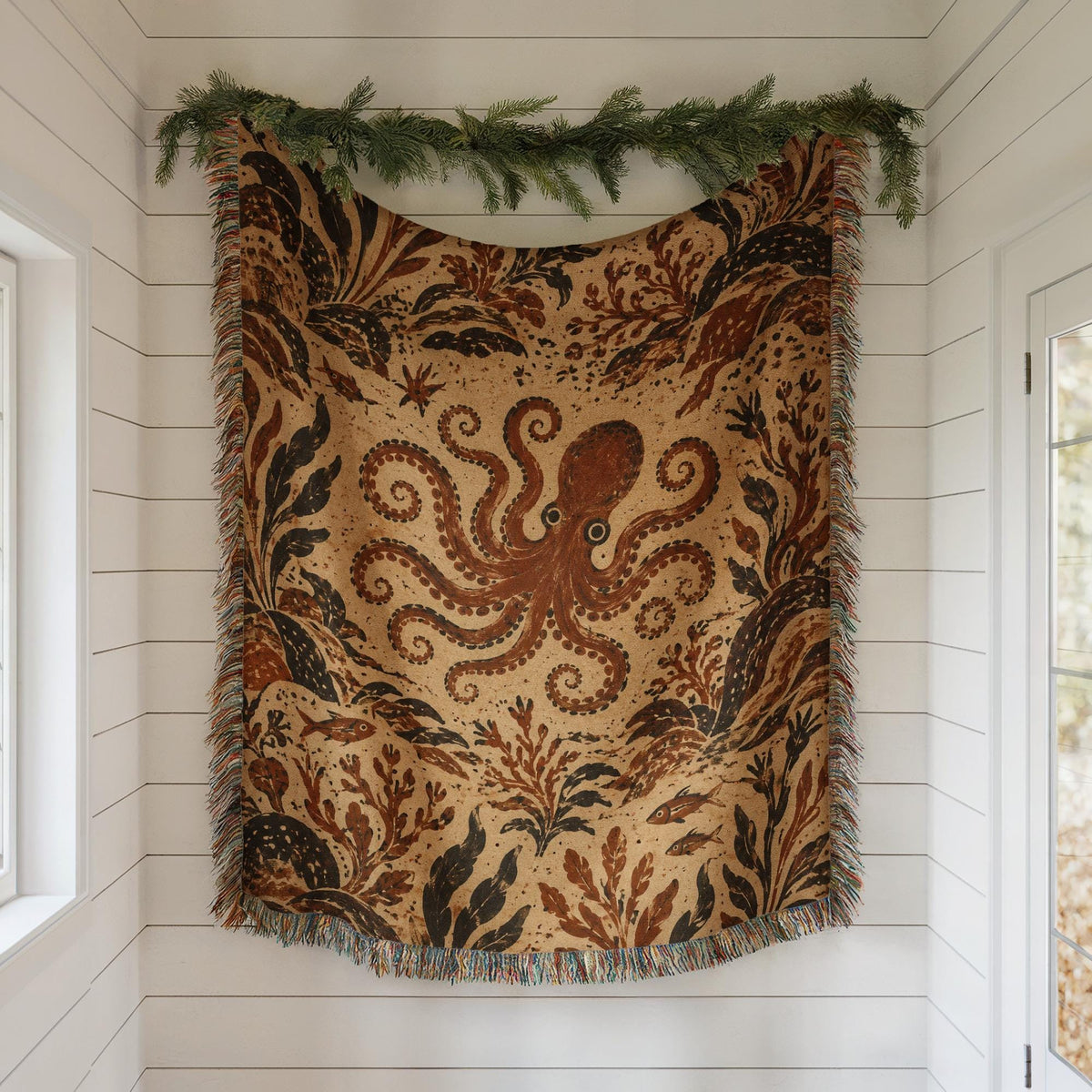 Octopus Woven Blanket