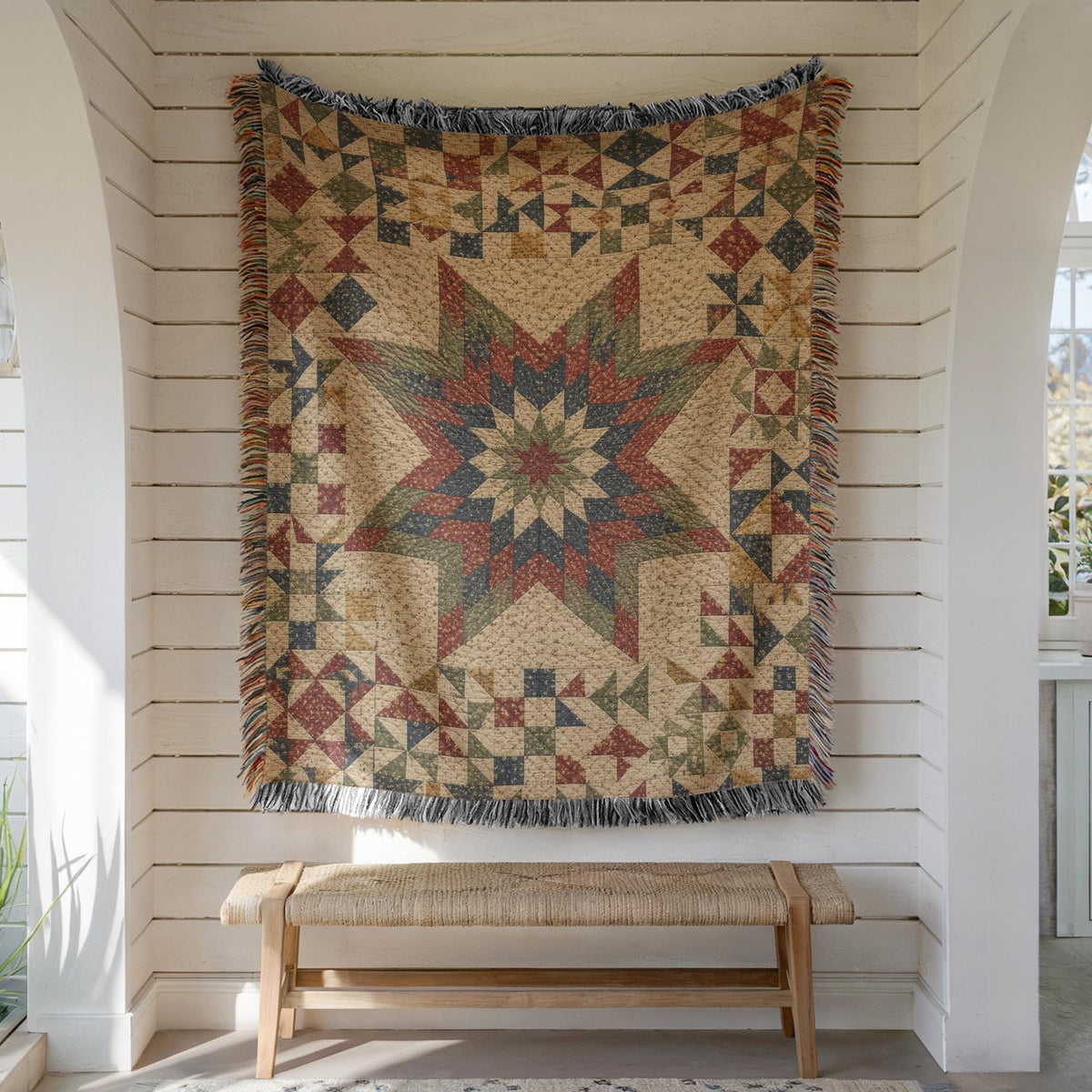 Star Quilt Woven Blanket